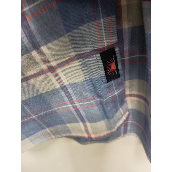 Faherty Mens Shirt Size XXL Blue Plaid Flannel Long Sleeve Button Down Casual - Picture 4 of 8